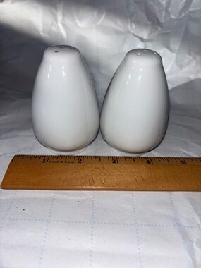 Classic White Ceramic Salt and Pepper Shaker Set Vintage